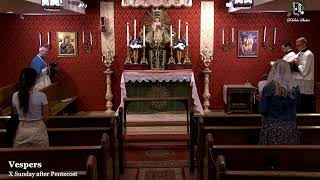 Vespers: 7:00 P.M EASTERN TIME (ET)