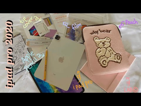 아이패드프로4세대 | ipad pro unboxing | 마카롱 케이스| 아이패드 종이질감필름 | 아이펠리 팁 커버 | 쿨키즈 타운 파우치 |아이패드 케이스 |아이패드 악세사리