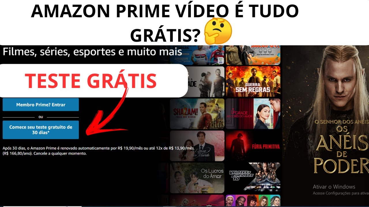 Amazon Prime Vídeo filmes e séries grátis como funciona? - YouTube