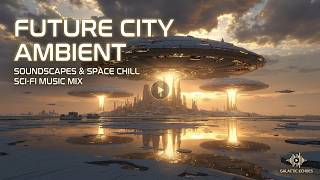 Golden Megastructure Descending Cinematic Space Ambient Journey Cosmic Atmosphere