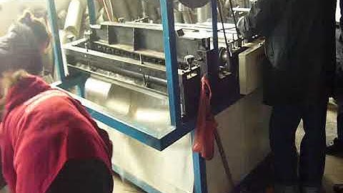 Auto metal mesh slitting, cutting and rolling machine