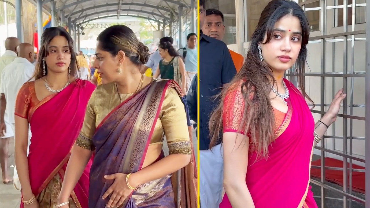 #Peddi Actress Janhvi Kapoor Seeks Blessings at Tirumala on Her Birthday