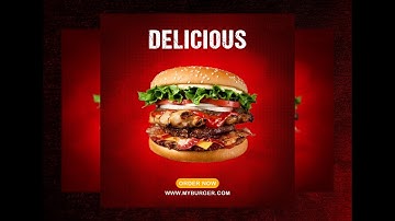 Burger Restaurant Flyer Design - Photoshop Tutorial