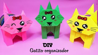 Mini Organizador de Gato  Gato de papel Origami | Cat papper | Оригами