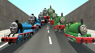 Big & Small Thomas The Train vs Big & Small McMissile vs Thomas the Tank Engine Train In Garry's mod