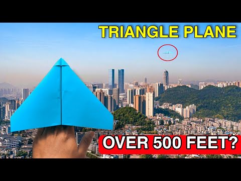 How To Make a PAPER AIRPLANE EASY | TRIANGLE PLANE | Best paper airplane that flies Far