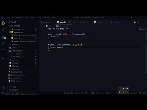 State management in VueJs without Vuex - using Vue Observable