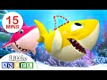 Bebê Tubarão em Cadê Minha Barbatana? (Baby Shark) | + Vídeos Infantis | Little Angel Português