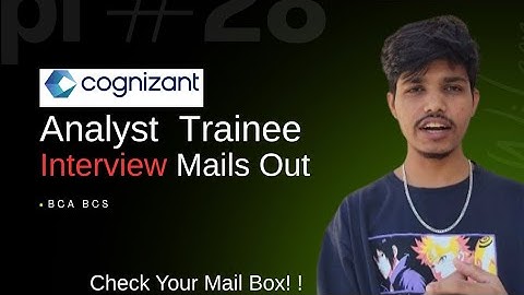 Cognizant Analyst Trainee Interview Mail Out | Interview Scheduled 🎉
