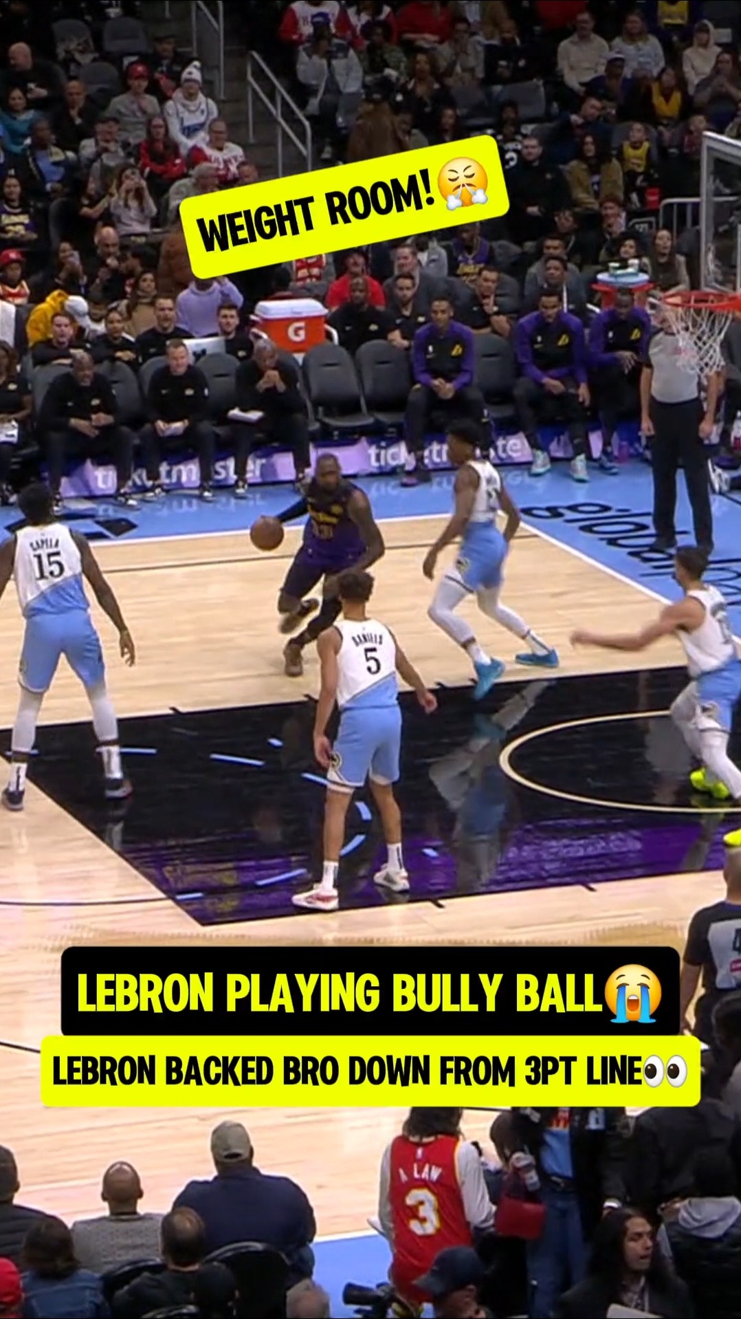 LeBron was pushing bro around?