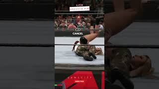 Lita delivers Crucifix Pin on Stacy Keibler | #WWE2K23