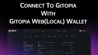 Connecting to Gitopia with Gitopia Web (Local) wallet