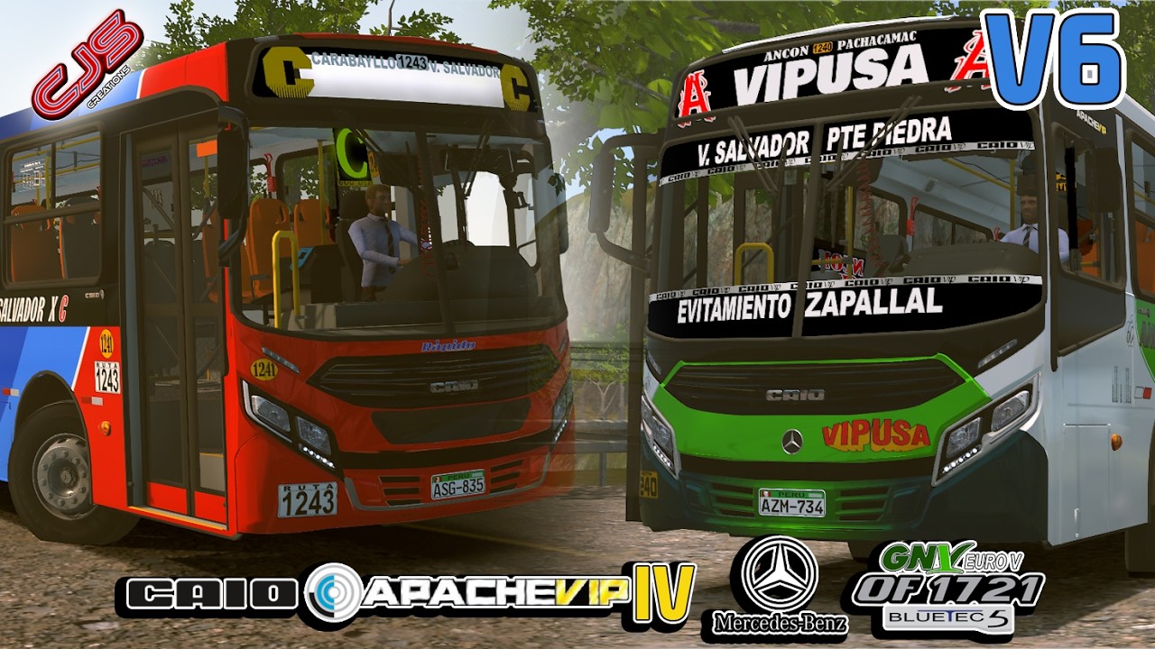 MEGA LANZAMIENTO | MOD Caio Apache VIP IV OF-1721 BT5 & GNV Padrón Lima +7 skins | CJS Creations PBS