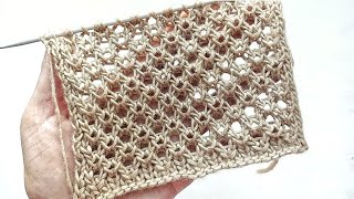 Оригинальный мелкий ажур спицами 🔥 Новый узор для вязания джемперов,  косынок