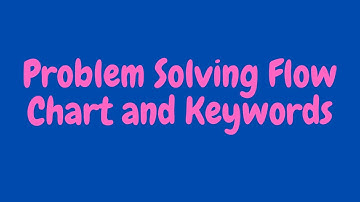 Problem Solving Flow Chart and Keywords