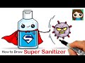 How to Draw a Bottle of Hand Sanitizer | Cartoon Coronavirus Awareness Art