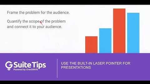 Use the built-in laser pointer for presentations