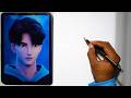 I learned how to draw KPOP jinu pencil drawings easily.
