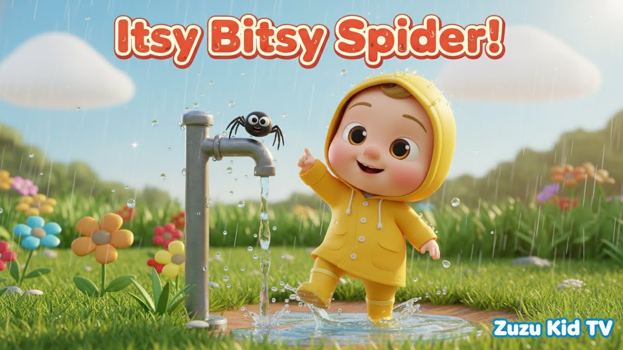 Itsy Bitsy Spider with Zuzu – Nursery Rhyme, Toddler Finger Play, Counting and Movement Fun