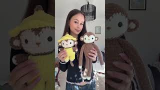 Crocheting cute monkeys 🙉 #crochet #amigurumi #plushies #monkey