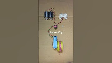 Running a Metal Gear Motor Powering Into Two Bike Fog Light and Two Buzzers #dcmotor #tech #shorts