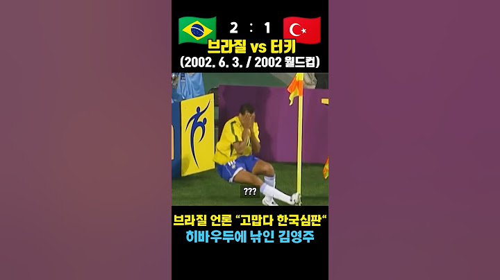 브라질 언론이 한국 심판에 고맙다고 한 레전드 월드컵 ㄷㄷ (브라질 vs 터키 / 2002. 6. 3. / 2002 월드컵)