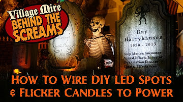 How to Wire DIY LED Spot Lights & Flicker Candles to Power Supply | Yard & Home Haunt Lighting