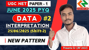 UGC NET Paper 1 June 2025 PYQ | Data Interpretation | UGC NET DI 25/06/2025 Shift-1 Solved in Hindi