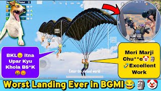 WORST LANDING WITH RANDOM TEAMMATES 😂😈 | Trolling Teammates 🤡 | BGMI FUNNY MOMENTS