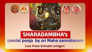 I Sri Sri Bharathi Theertha Mahaswamiji I SHARADAMBHA&#39;s special pooja  by sri Maha sannidanam I