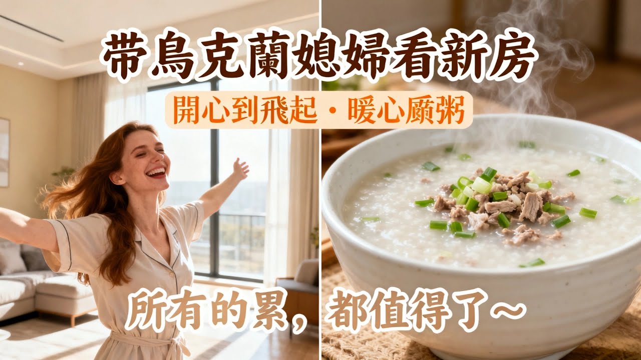 帶烏克蘭媳婦看新房，她開心到飛起！再品嚐一碗特色鴨粥，這段時間的累瞬間一切都值得了～#乌克兰 #萌娃 #中外夫妻 #異國夫妻