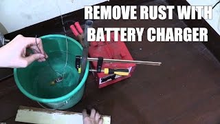 Remove Rust with battery charger - Part 1