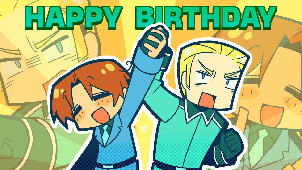 APH Hetalia ItaGer || Hidamari Sketch x365 OP Parody || Happy Birthday Cowboy Robooty! 