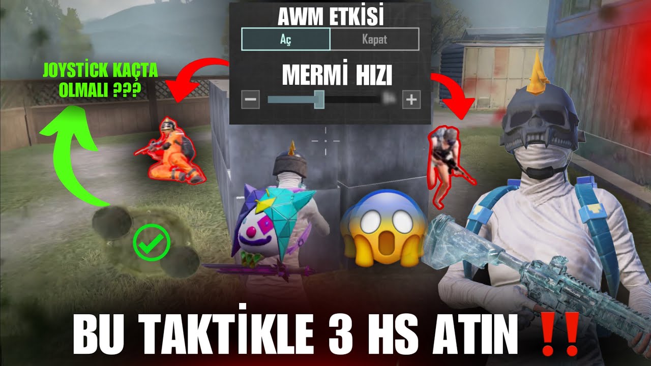 KİMSENİN BİLMEDİĞİ 😱 3 HS ATMA YAKIN TEMAS TAKTİĞİ!! PUBG MOBİLE