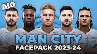 Manchester City Facepack Season 2023/24 | Sider and Cpk | Football Life 2023 and PES 2021