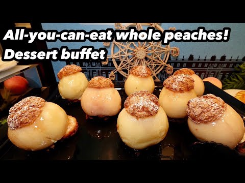 Super recommended! Peach dessert buffet! at Kobe Kitano Hotel in Hyogo, Japan