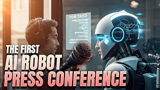 The First AI Robot Press Conference Unveiling a New Era of Humanoid Interaction