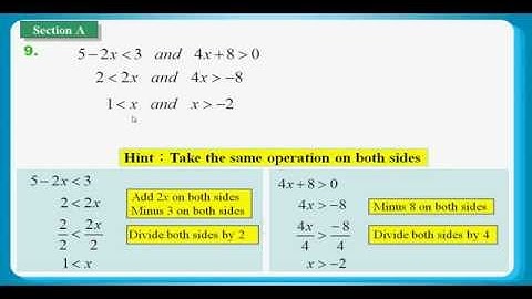 HKDSE Sample Maths Core Paper 2 Q09: Compound Inequalities 複合不等式