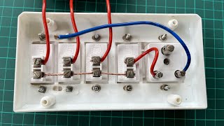 Wiring of 🙄 Most commonly used switch board | 😃4Switches   1Socket wiring |