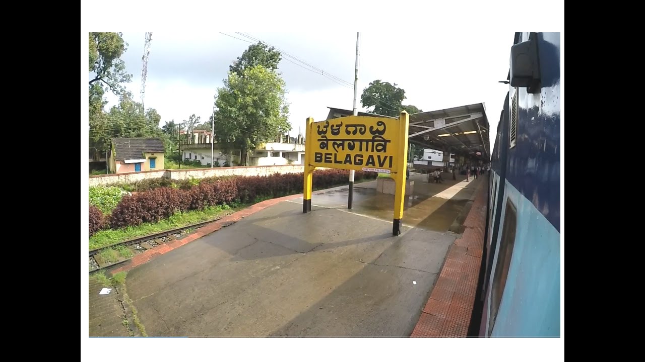 Indian Railways- Arriving Belagavi station -Gopro Hero 4 Black 1080P @120 fps