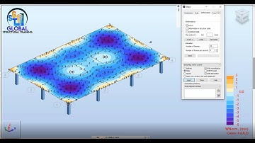 Robot Structural Analysis Professional 2022 -Design of flat slab with drop and column head-