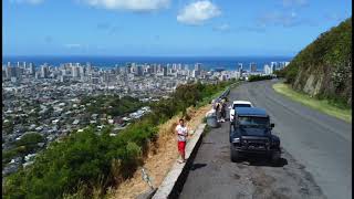 Breathtaking View of Honolulu Skyline and Hawaiian Ocean