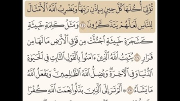سورة إبراهيم مكتوبة / صلاح باعثمان