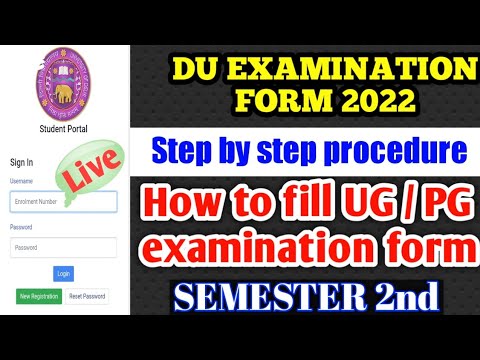 DU EXAMINATION FORM 2022|du Examination fee payment|how to fill du examination form|du 2nd semester