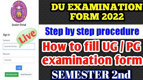 DU EXAMINATION FORM 2022|du Examination fee payment|how to fill du examination form|du 2nd semester