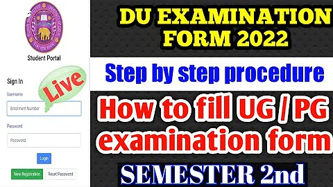 DU EXAMINATION FORM 2022|du Examination fee payment|how to fill du examination form|du 2nd semester - DayDayNews