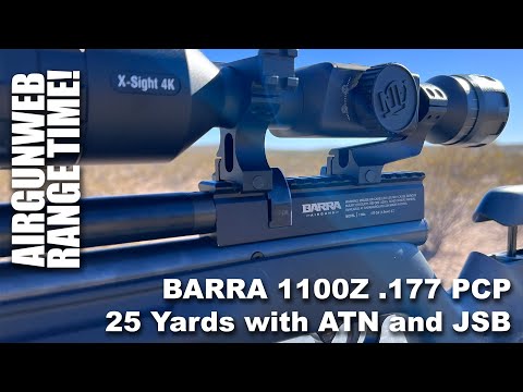 BARRA 1100Z .177 PCP Hammer Spring Tuning for .177 Pellet Accuracy - 25 Yards with ATN and JSB