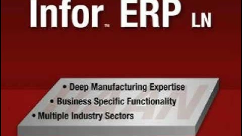 IBM and Infor ERP LN demo