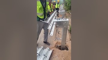 Highway Guardrail Installation and Construction - Good tools and machinery make work easy
