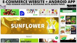 E-COMMERCE WEBSITE + ANDROID APP with  DOMAIN HOSTING DESIGNIGN & ADMIN PANEL